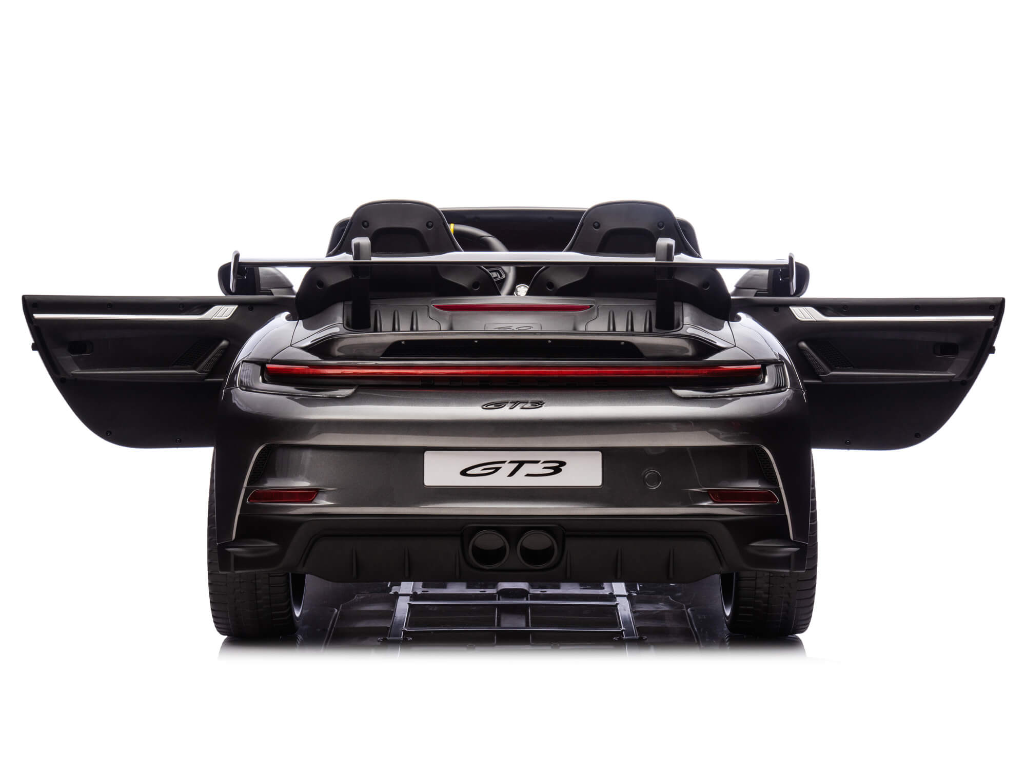 24V Porsche 911 GT3 Kids 2-Seater Ride On Car - Gray