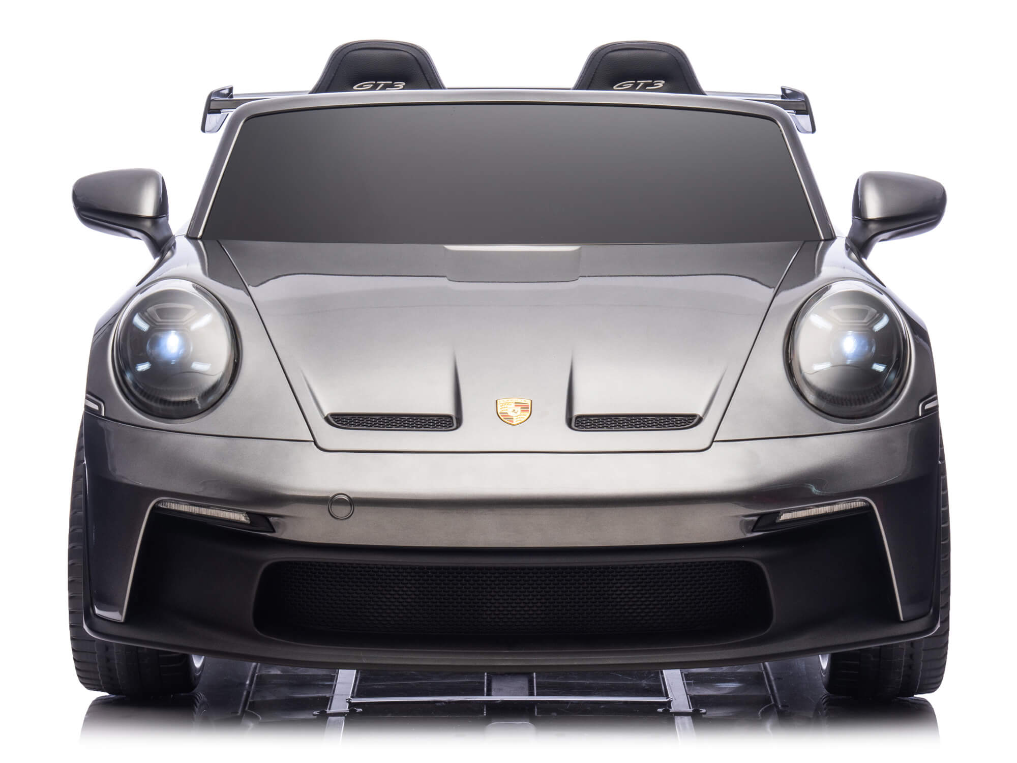 24V Porsche 911 GT3 Kids 2-Seater Ride On Car - Gray
