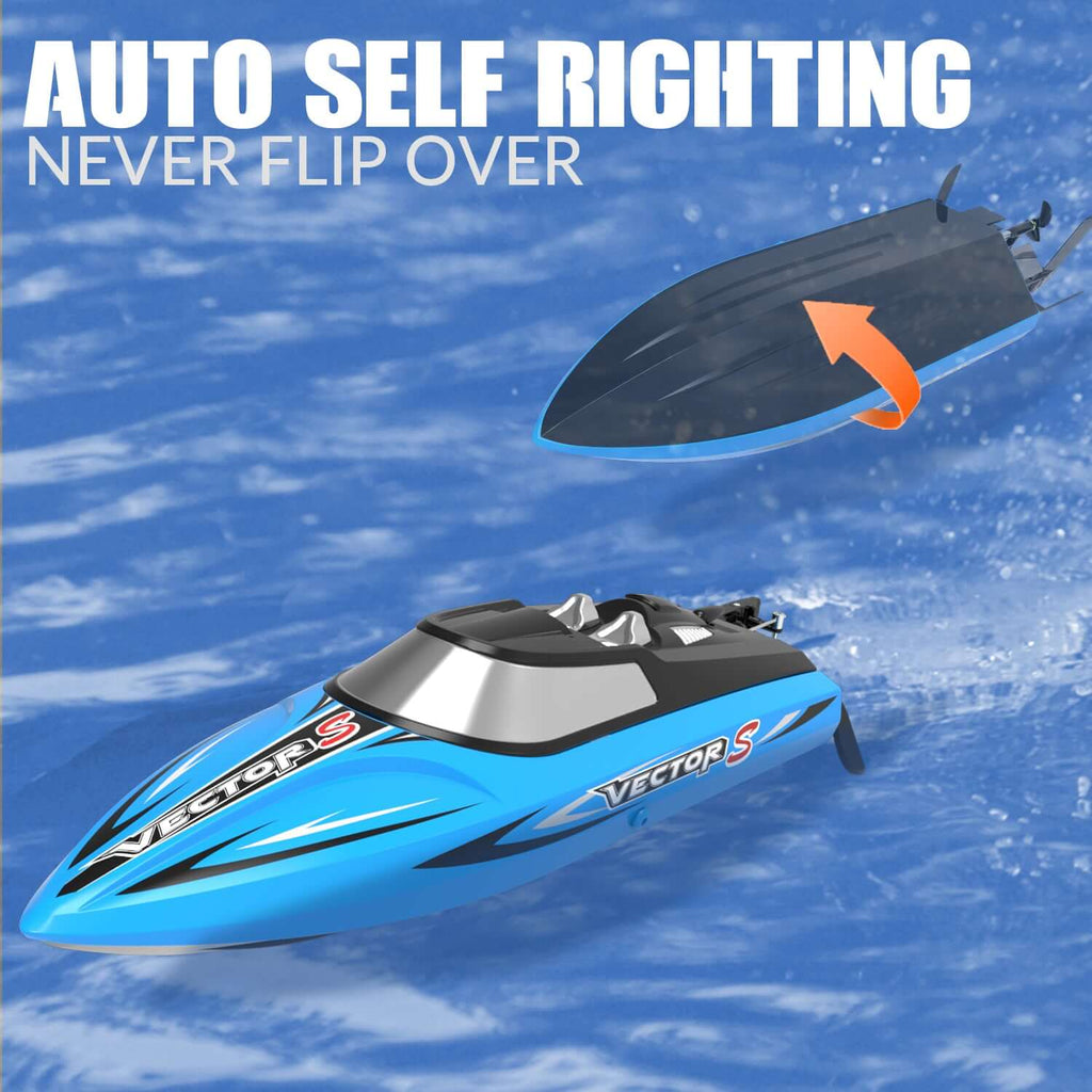VectorS 30MPH Brushless RC Boat: Self-Righting, Fast Racing for Lakes