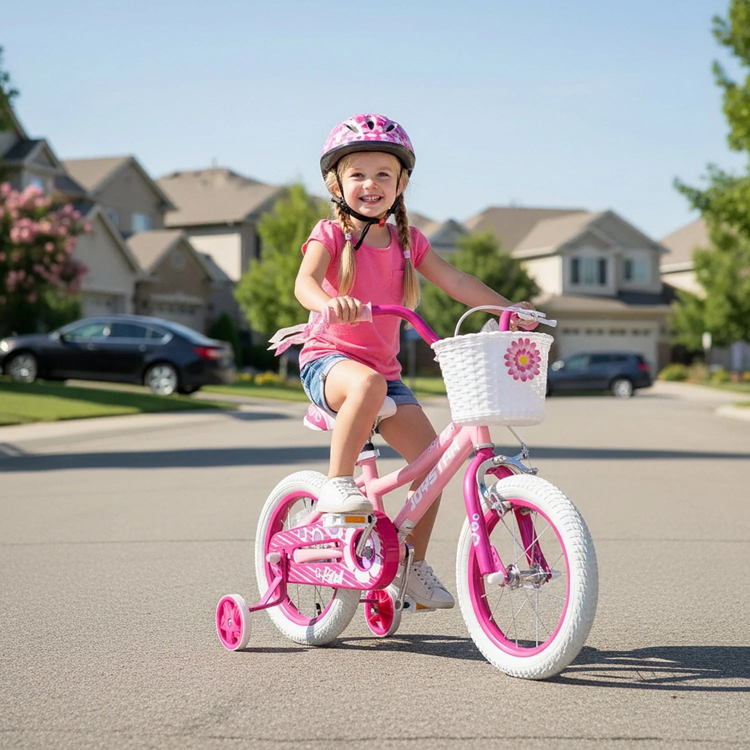 JOYSTAR Petal Girls Bike for Toddlers & Kids with Training Wheels