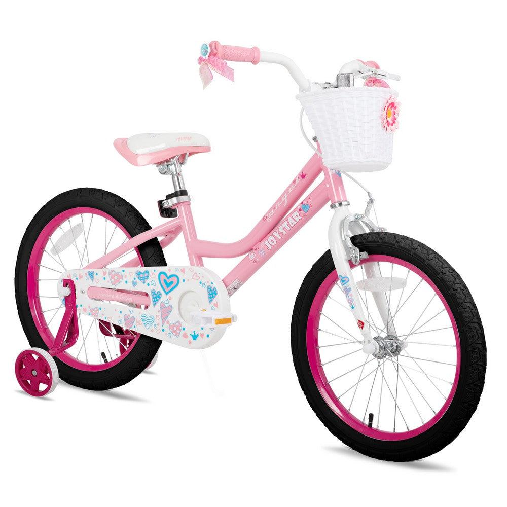 JOYSTAR Angel Girls Bike with Training Wheels & Basket