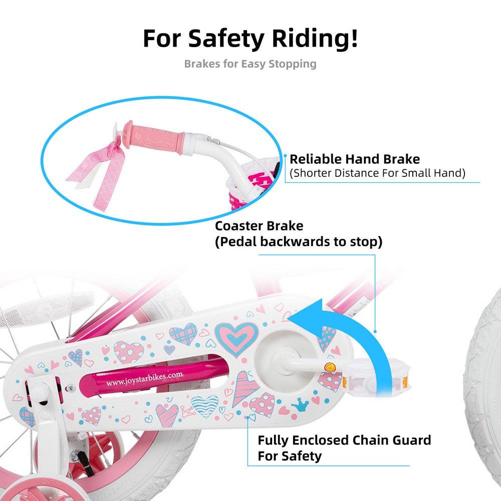 JOYSTAR Angel Girls Bike with Training Wheels & Basket