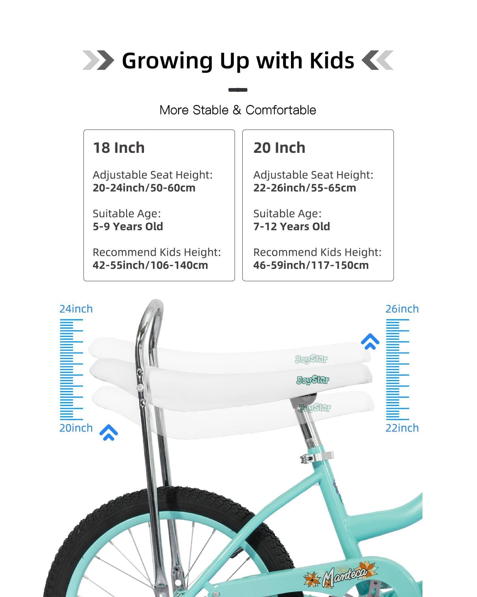 JOYSTAR Manteca 20" Banana Seat Girls Bike
