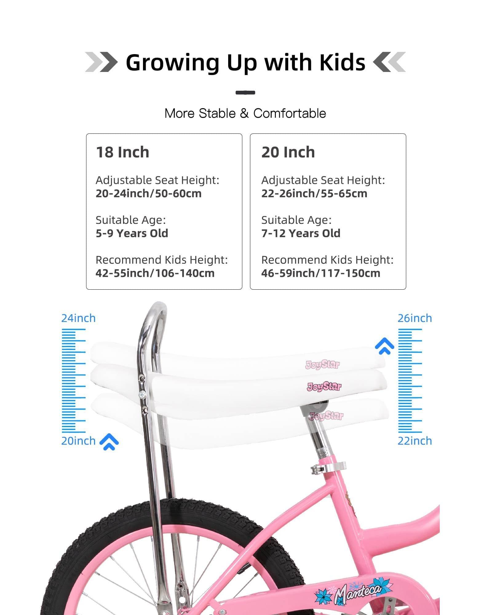 JOYSTAR Manteca 20" Banana Seat Girls Bike