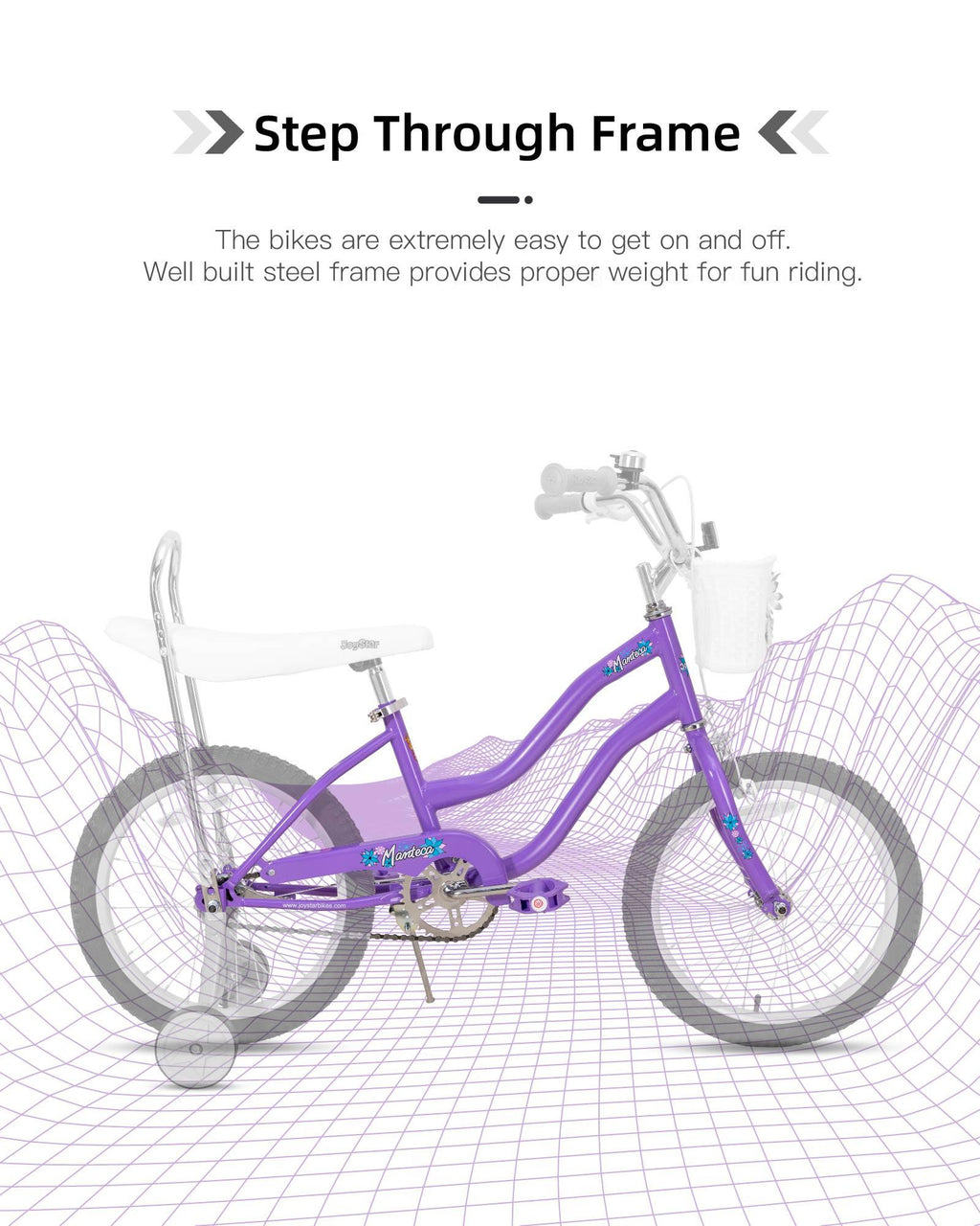 JOYSTAR Manteca 20" Banana Seat Girls Bike