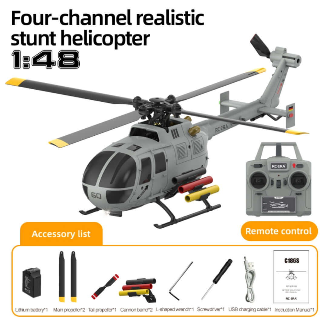 RC ERA C186S 1:48 Scale Brushless Motor RC Helicopter with Optical Flow Positioning & Modular Battery