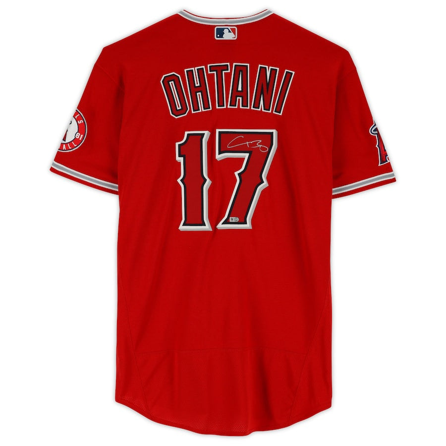 Shohei Ohtani 17 Los Angeles Angels Autographed Jersey - Red