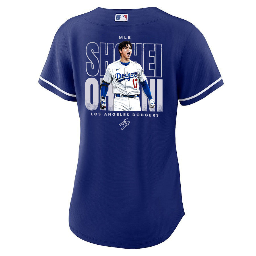 Shohei Ohtani 17 Los Angeles Dodgers Signed ShoTime 2023 Alternate Women Jersey - Royal