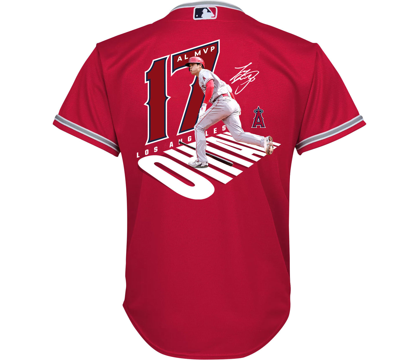 Shohei Ohtani 17 Los Angeles Angels Signed Number 2023 Alternate Player YOUTH Jersey - Red