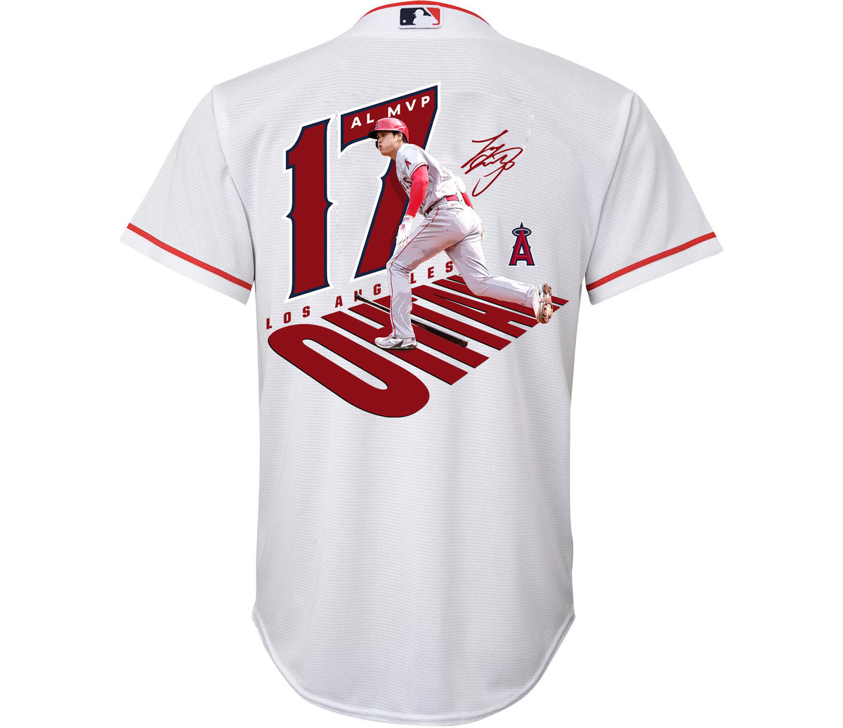 Shohei Ohtani 17 Los Angeles Angels Signed Number 2023 Home Player YOUTH Jersey - White