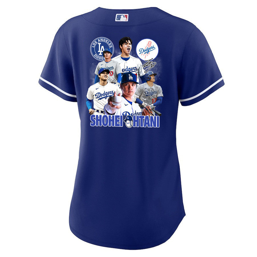 Shohei Ohtani 17 Los Angeles Dodgers Signed Sho King 2023 Alternate Women Jersey - Royal