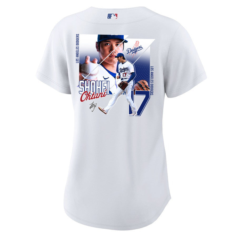 Shohei Ohtani 17 Los Angeles Dodgers Signed Greatest Sho On Earth Home Women Jersey - White
