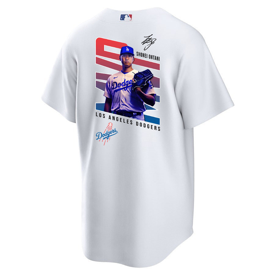 Shohei Ohtani 17 Los Angeles Dodgers Signed MVP 2023 Home Men Jersey - White