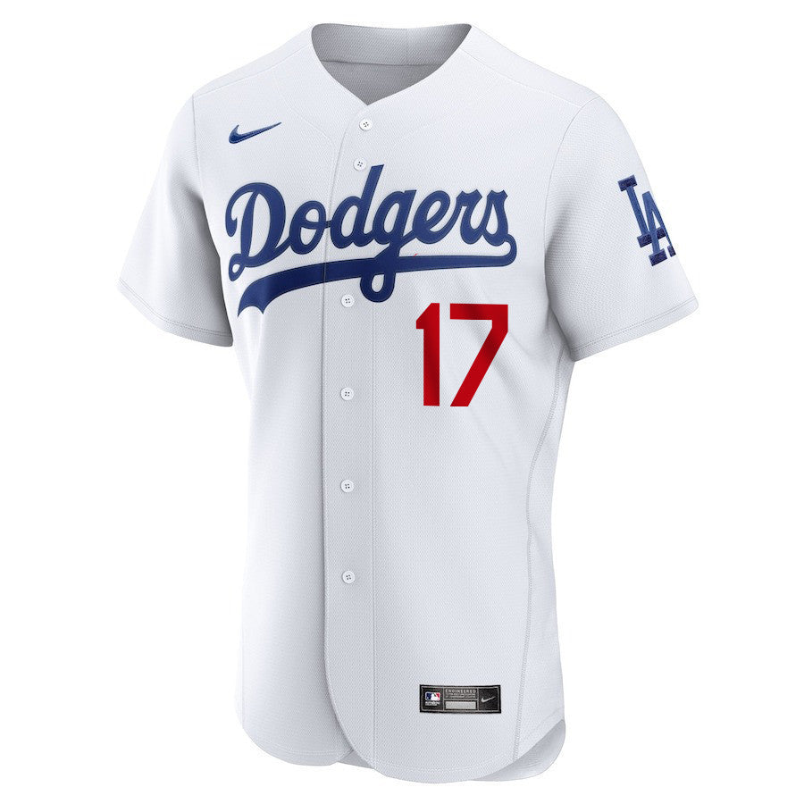 Shohei Ohtani 17 Los Angeles Dodgers Signed ShoTime 2023 Home ELITE Jersey - Men White Jersey