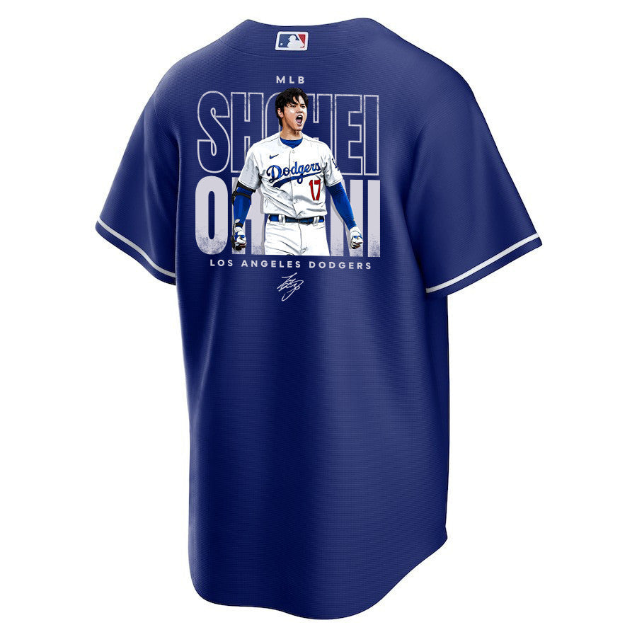 Shohei Ohtani 17 Los Angeles Dodgers Signed ShoTime 2023 Alternate Men Jersey - Royal