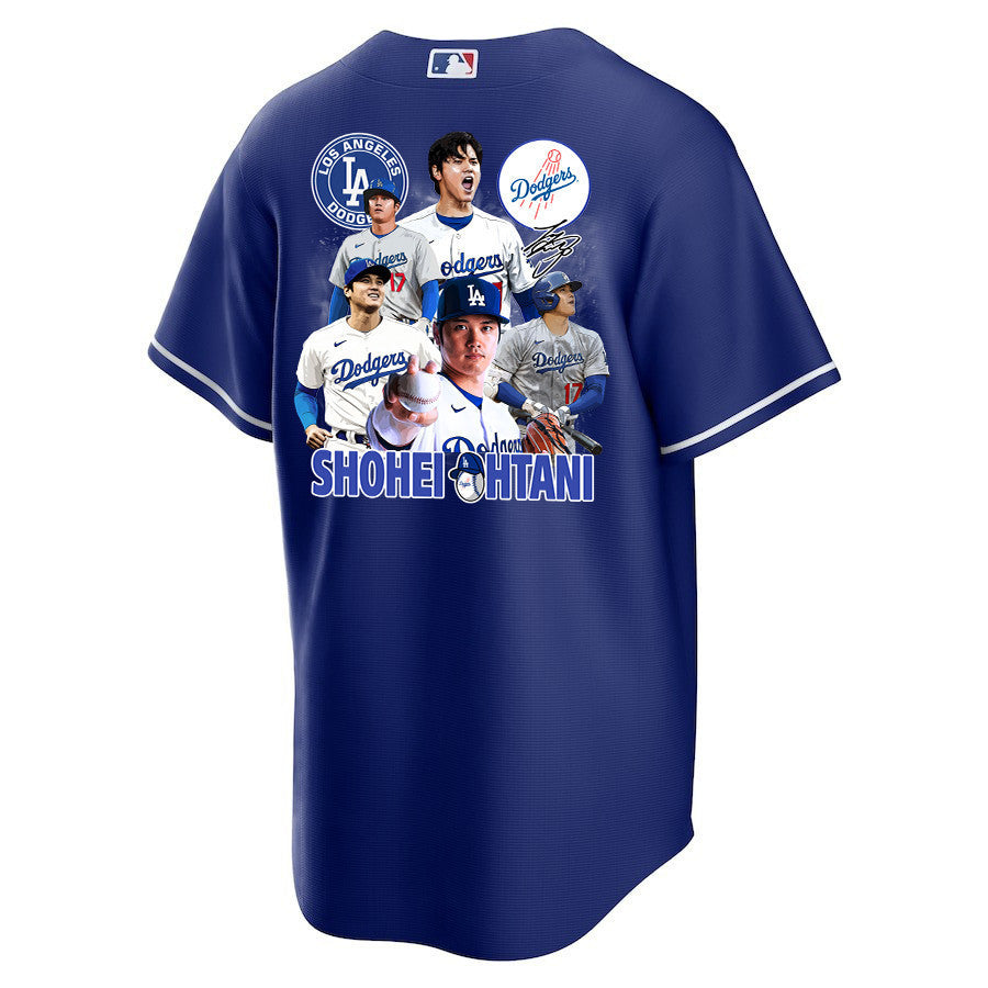Shohei Ohtani 17 Los Angeles Dodgers Signed Sho King 2023 Alternate Men Jersey - Royal