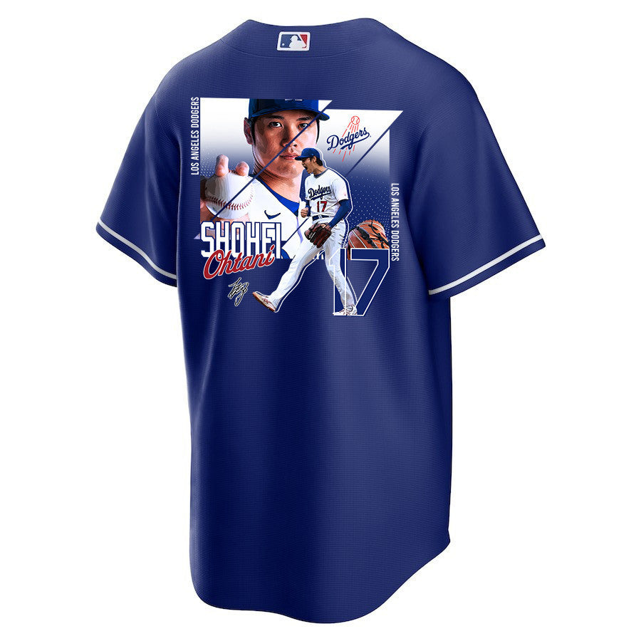 Shohei Ohtani 17 Los Angeles Dodgers Signed Greatest Sho On Earth 2023 Alternate Men Jersey - Royal