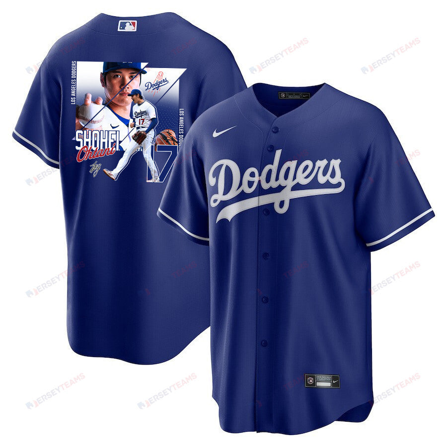 Shohei Ohtani 17 Los Angeles Dodgers Signed Greatest Sho On Earth 2023 Alternate Men Jersey - Royal