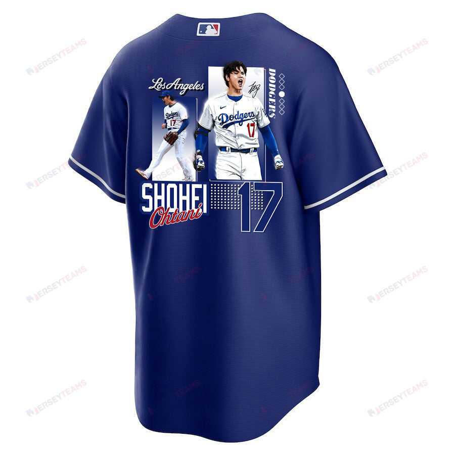 Shohei Ohtani 17 Los Angeles Dodgers Signed Welcome To The Sho 2023 Alternate Men Jersey - Royal