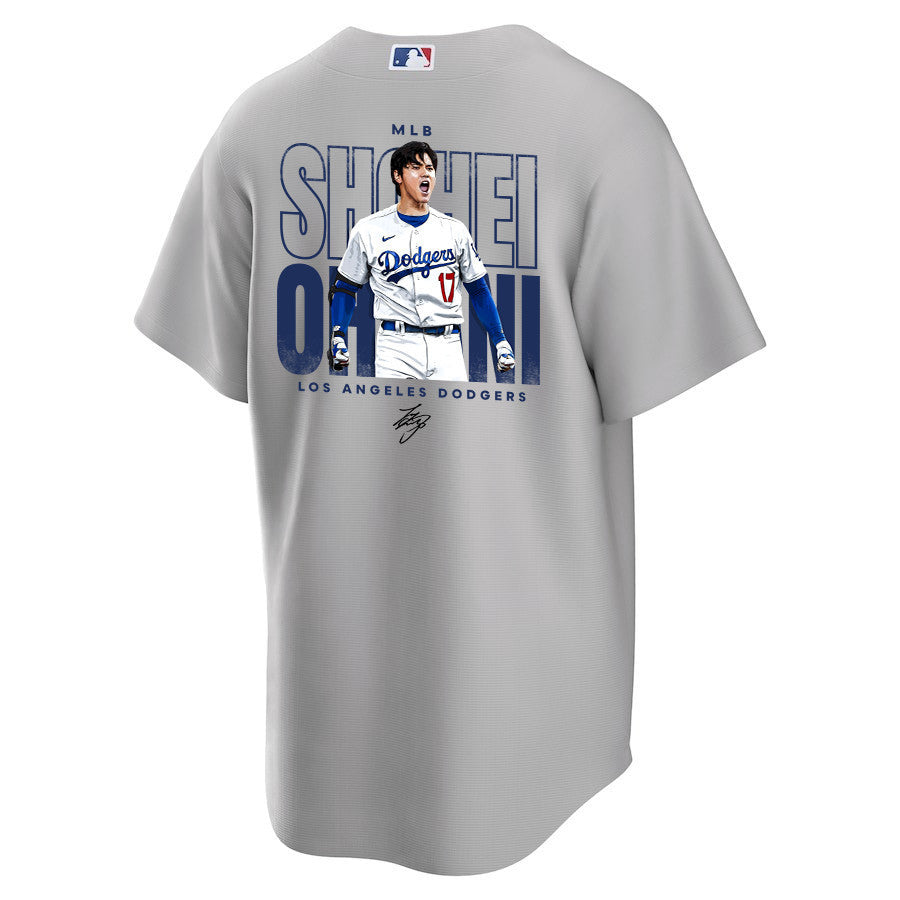 Shohei Ohtani 17 Los Angeles Dodgers Signed ShoTime 2023 Road Men Jersey - Gray