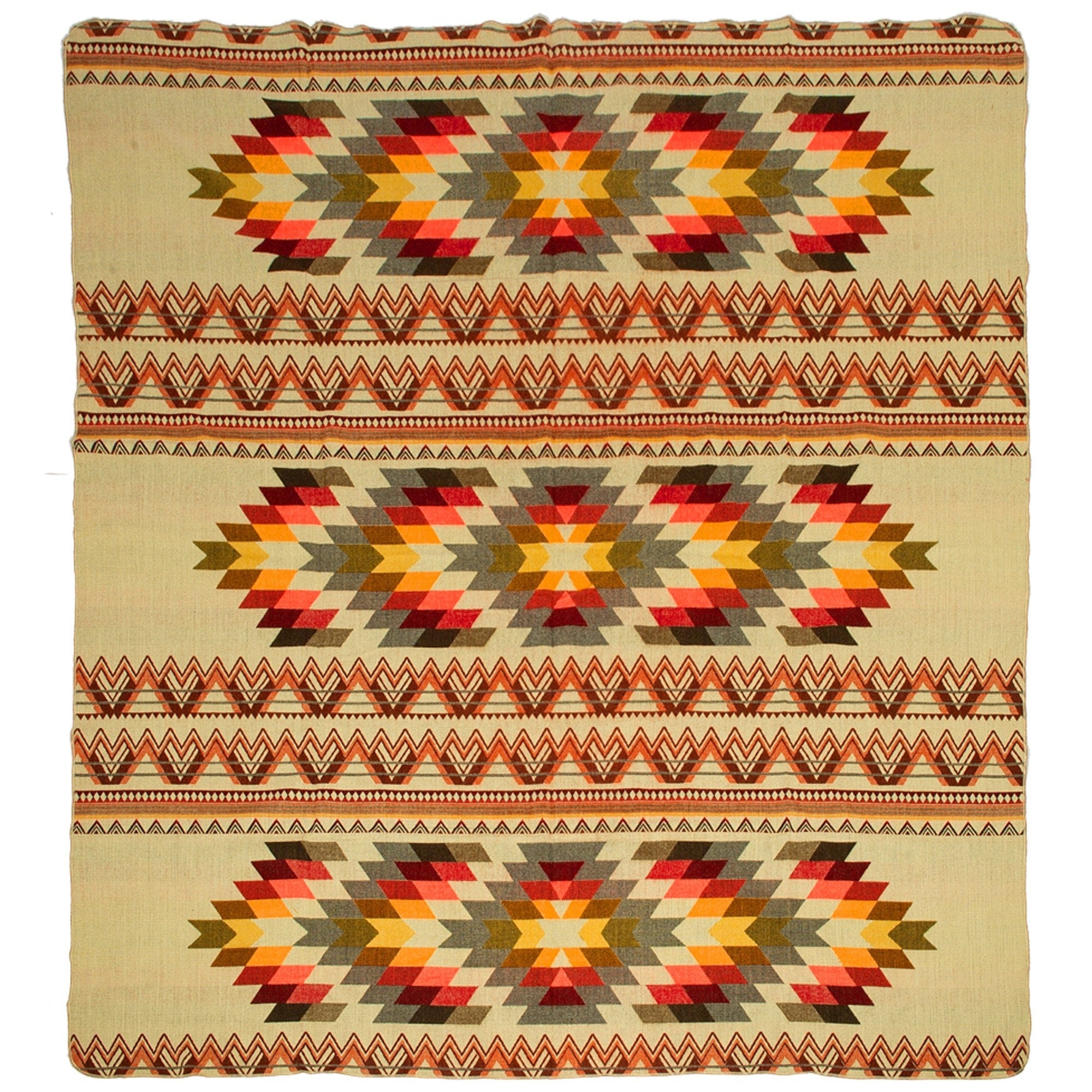 Alpaca wool blanket | Large blanket | Picnic blanket | Bed throws | Wool throw | Reversible blanket | Outdoor blanket | Antisana Orange