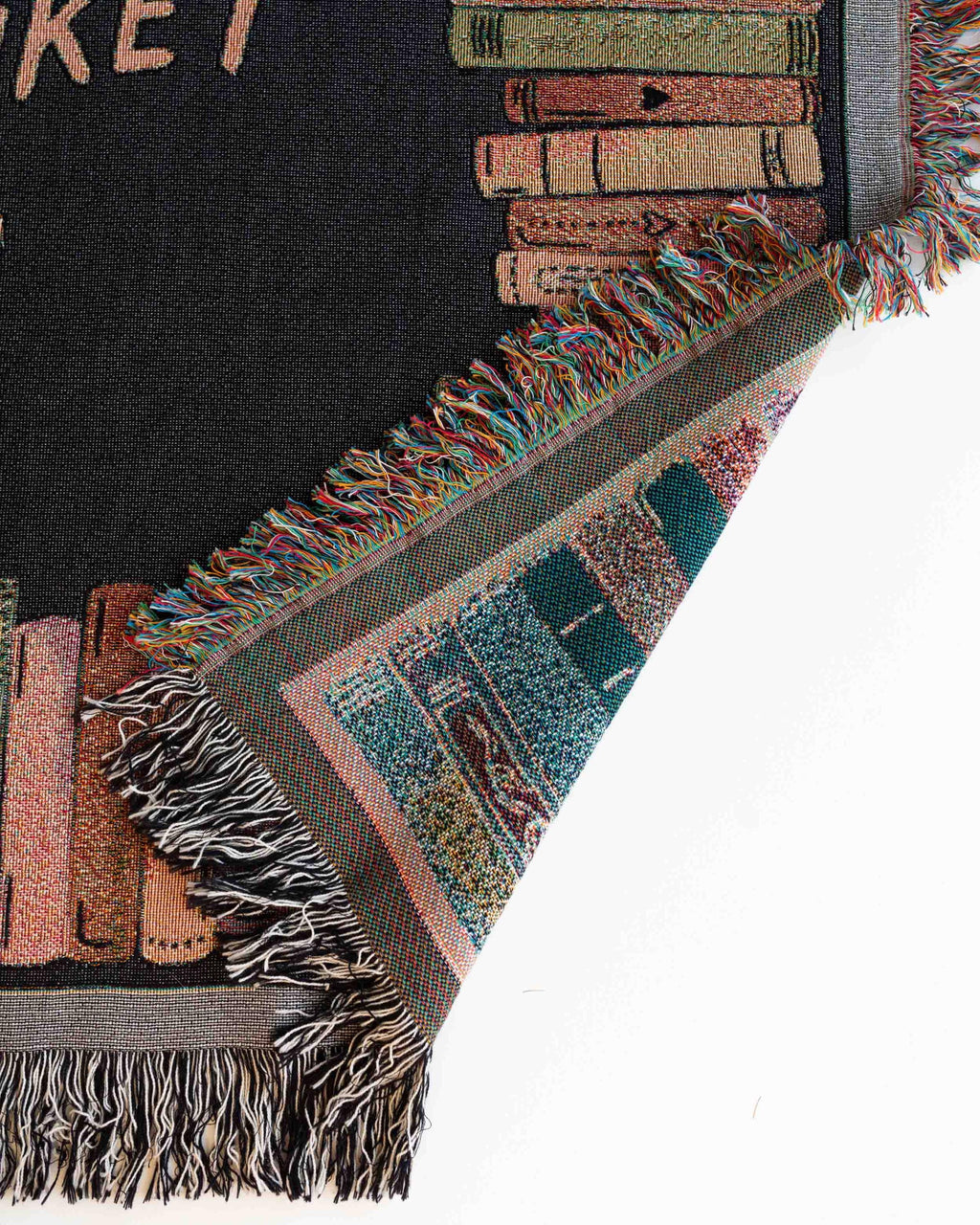 Gift for Book Lover: Cozy Custom Blanket, Present for Mom Dad Him Her, Unique Woven Throw