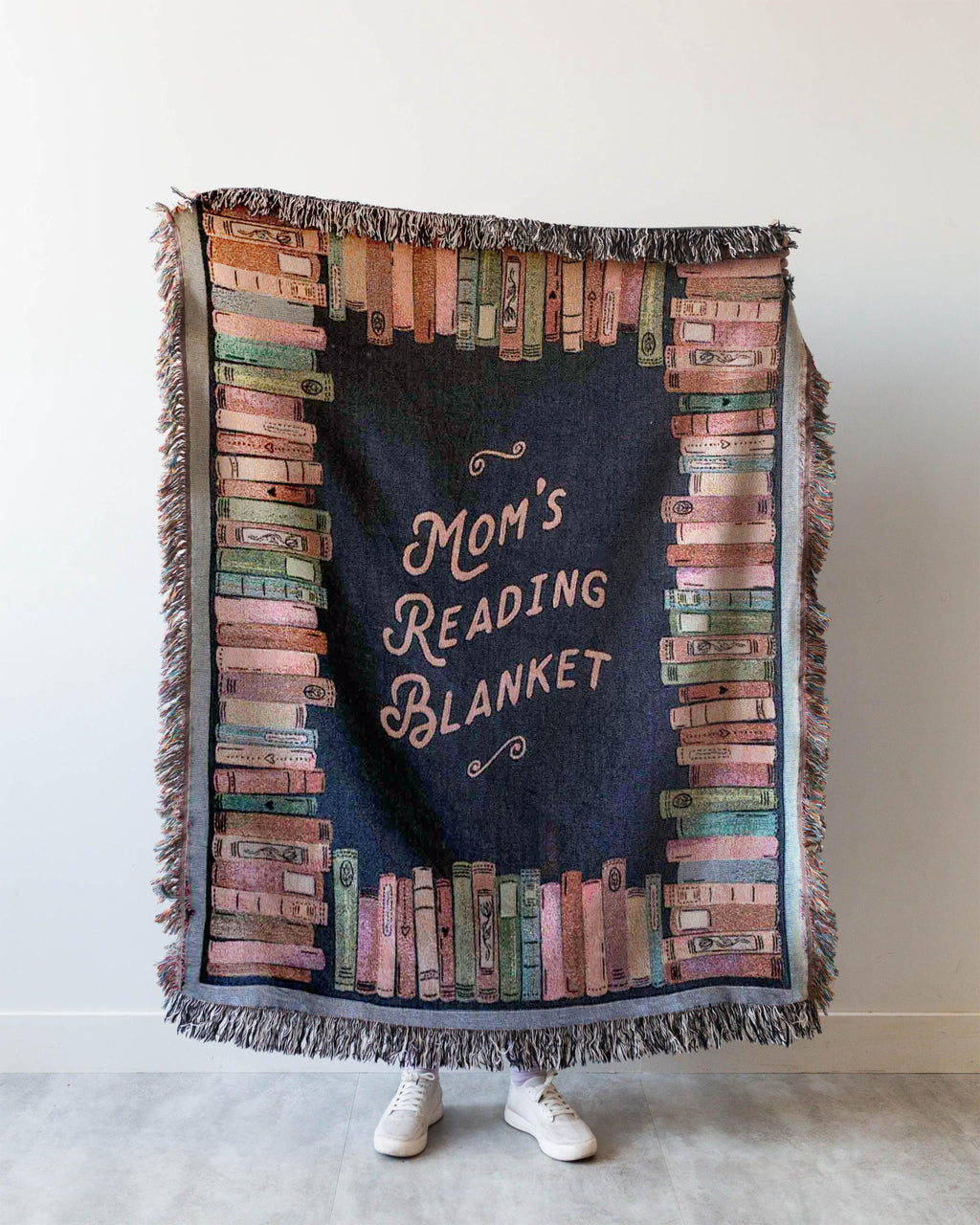 Gift for Book Lover: Cozy Custom Blanket, Present for Mom Dad Him Her, Unique Woven Throw