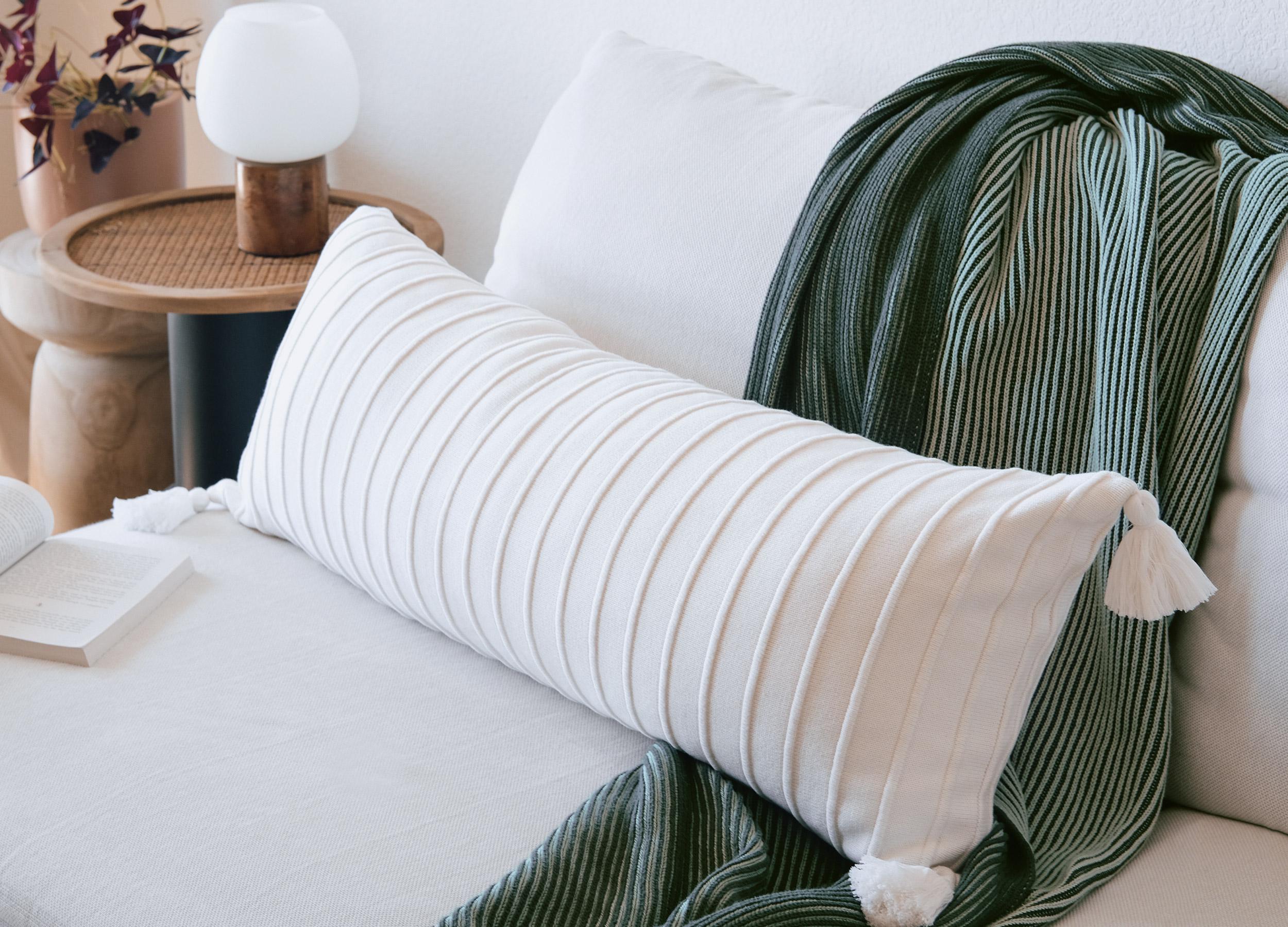 Lumi Living 100% Cotton Two Toned Rib Knit Throw Blanket (50x60)