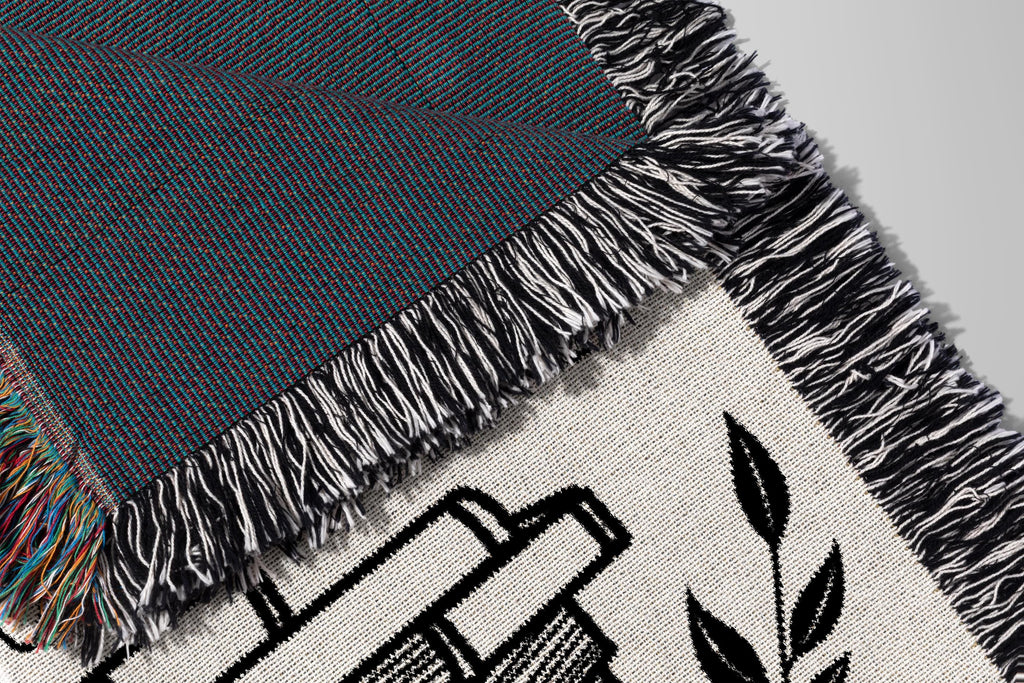 Bookish Blanket, Custom Mother's Day Gift Book Lovers Woven Blanket, Cozy Gift Idea for Mom Bookworm Throw Reading Nook Decor Book Club