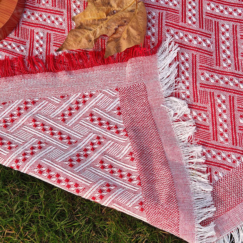 Outdoor Picnic Blanket – Soft Woven Mat – Perfect for Spring Travel, Camping, Family picnic, and Photoshoots - Summer Blanket Large