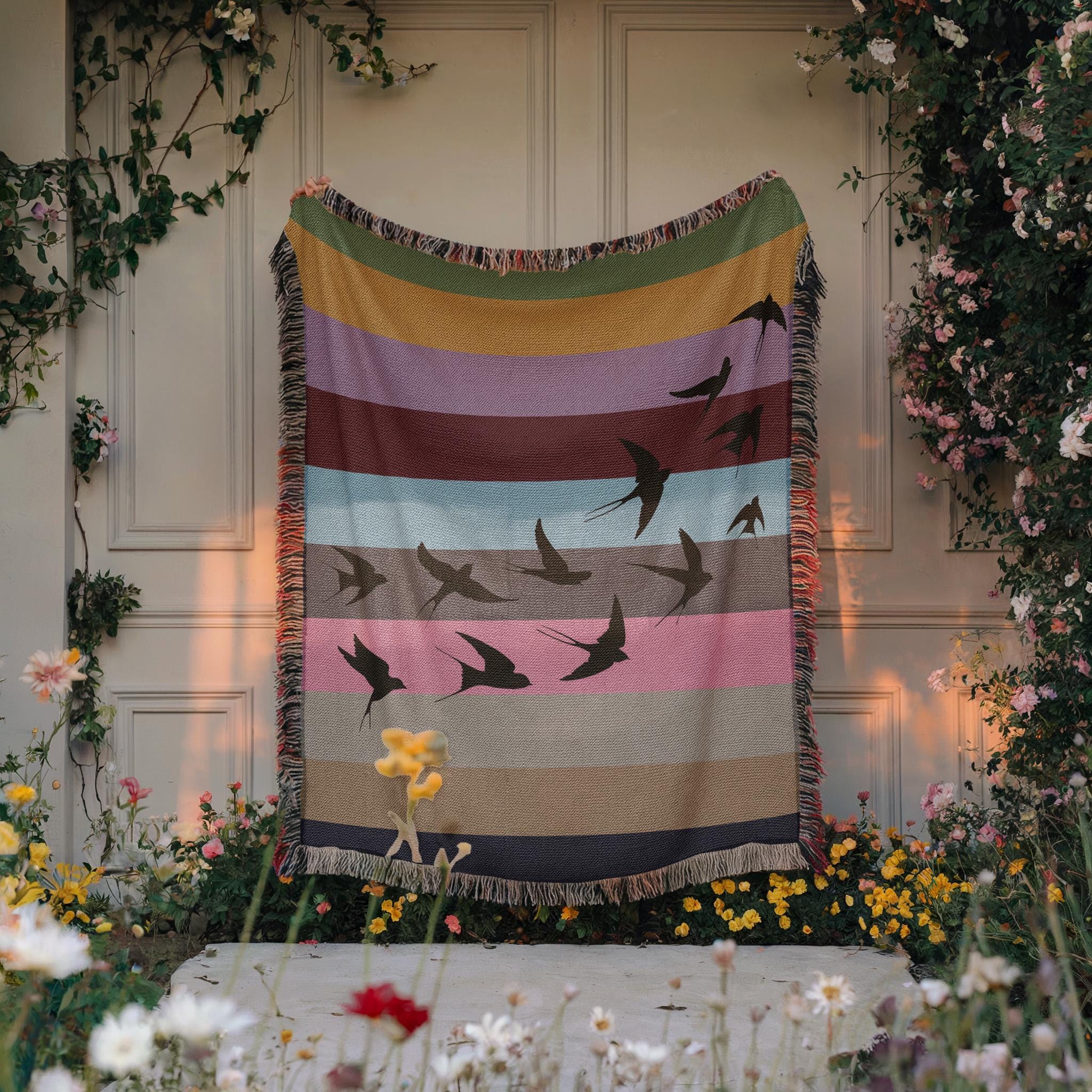 Eras Inspired Blanket: Woven Cotton Throw for fans
