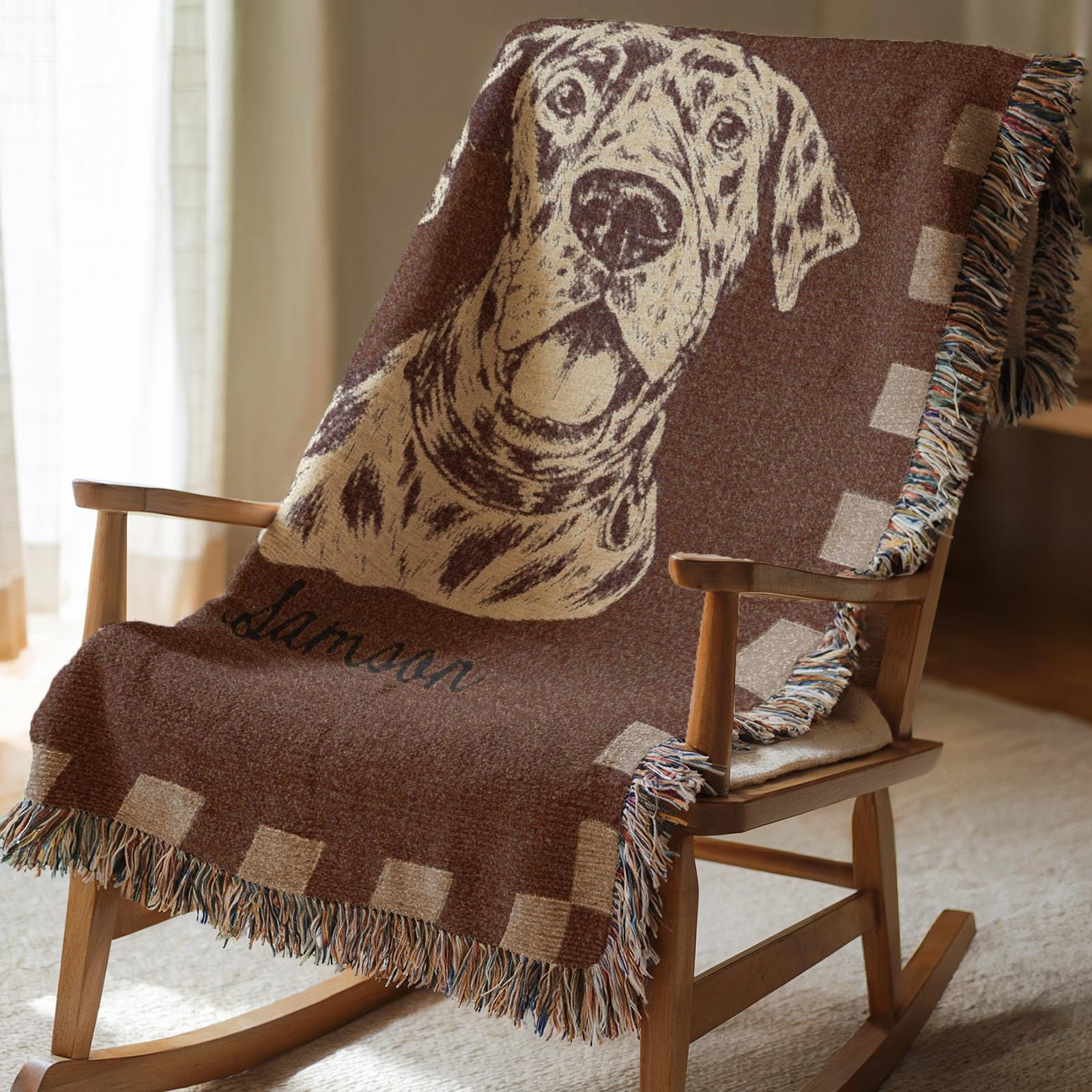 Custom Woven Blanket with Pet Portrait, Custom Pet Blanket, Pet Memorial Blanket, Custom Dog Blanket, Custom Pet Gifts, Gifts for Pet Lovers