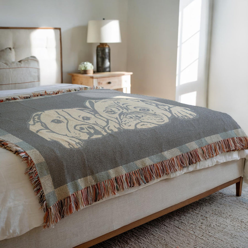 Custom Woven Blanket with Pet Portrait, Custom Pet Blanket, Pet Memorial Blanket, Custom Dog Blanket, Custom Pet Gifts, Gifts for Pet Lovers