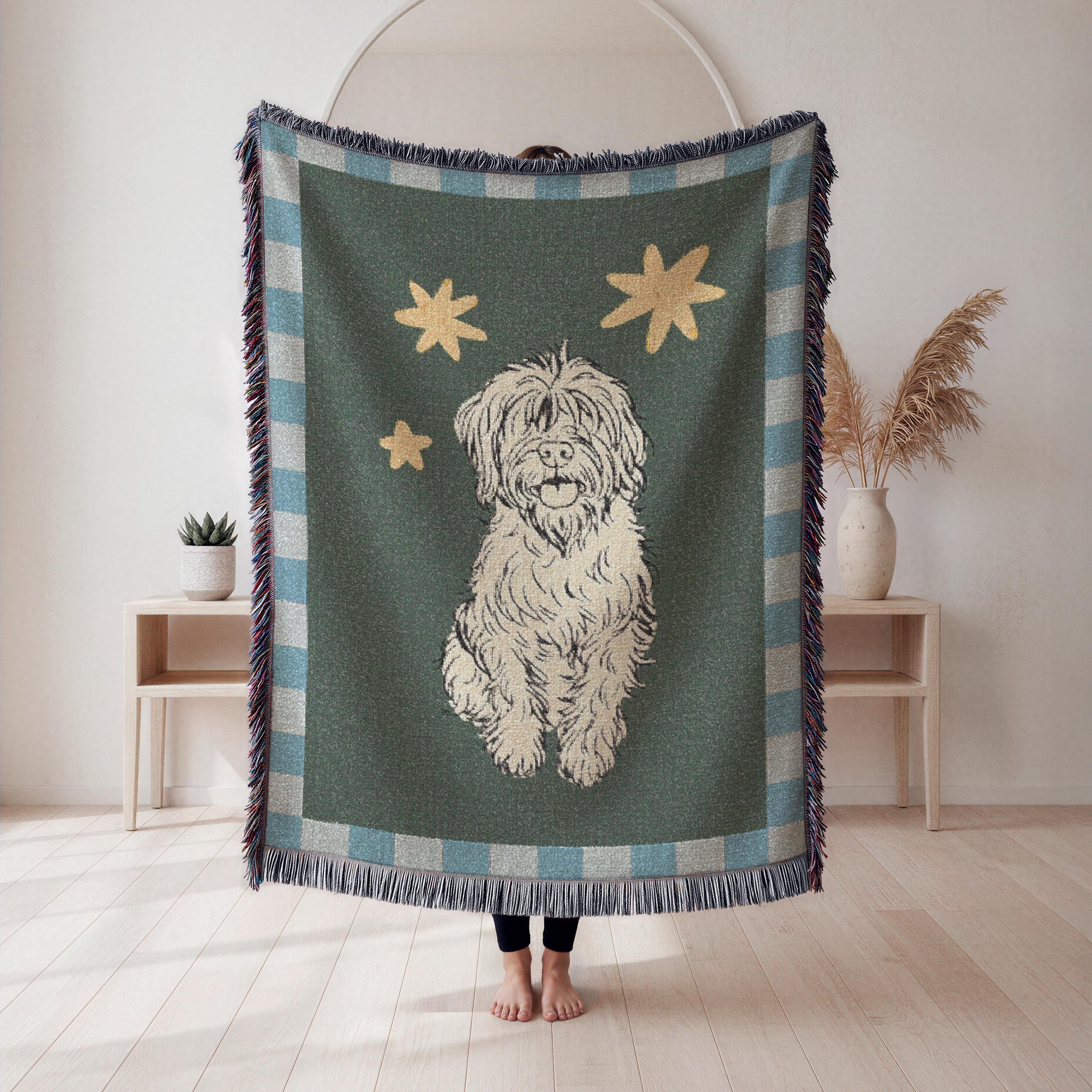 Custom Woven Blanket with Pet Portrait, Custom Pet Blanket, Pet Memorial Blanket, Custom Dog Blanket, Custom Pet Gifts, Gifts for Pet Lovers