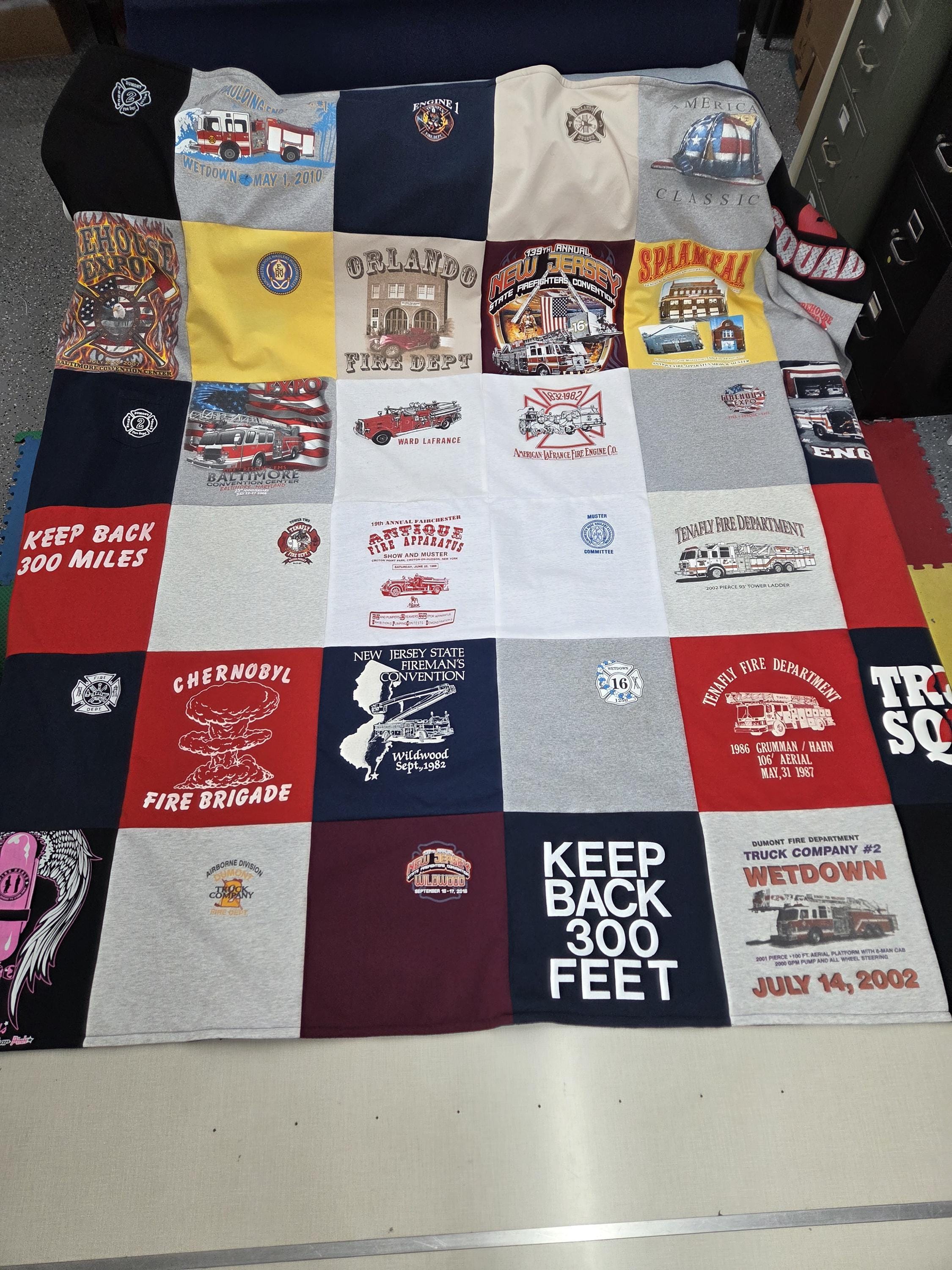 Custom Blankets made from tshirts, sweaters, jerseys and other shirts with Fleece backing