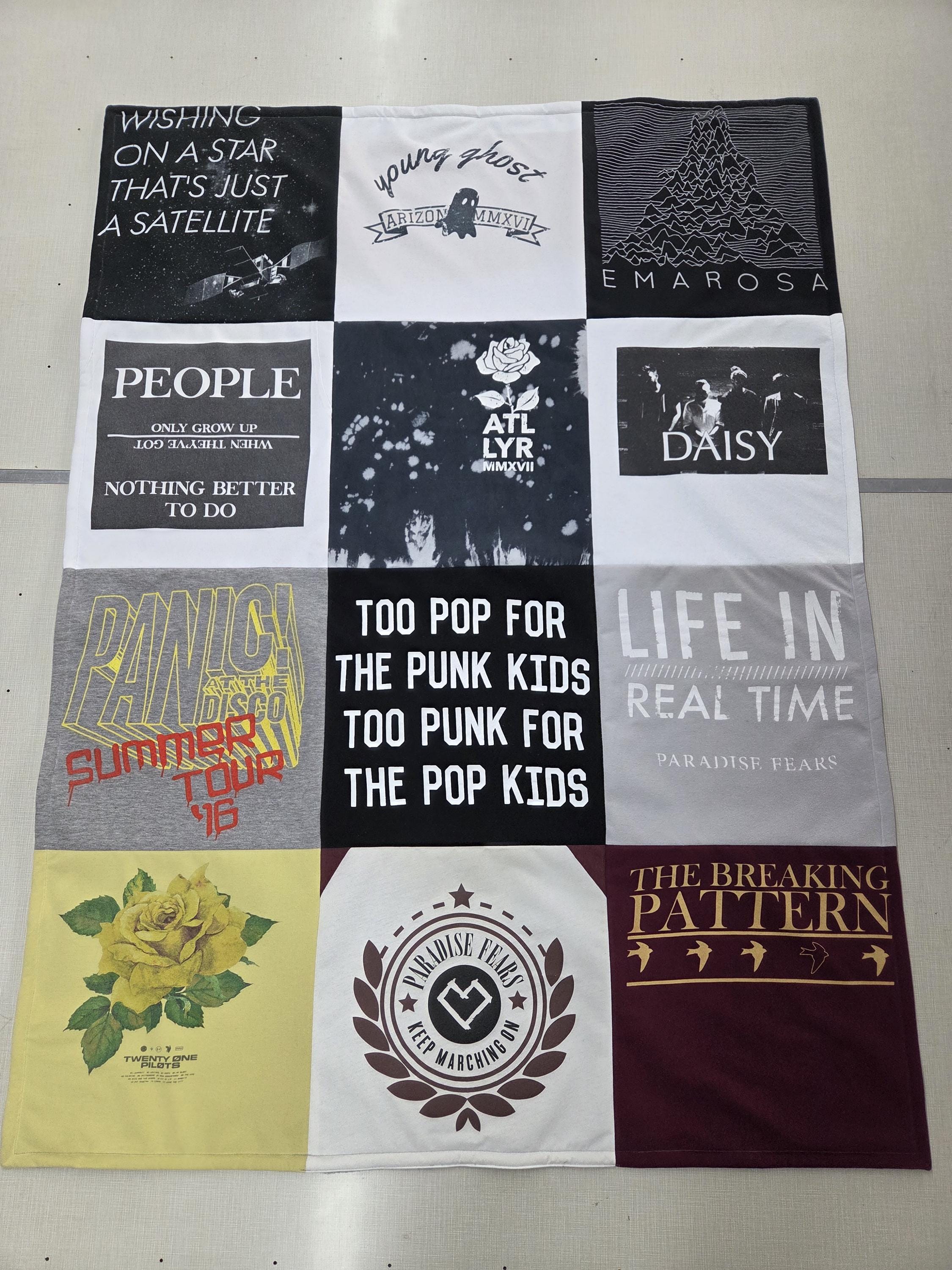 Custom Blankets made from tshirts, sweaters, jerseys and other shirts with Fleece backing