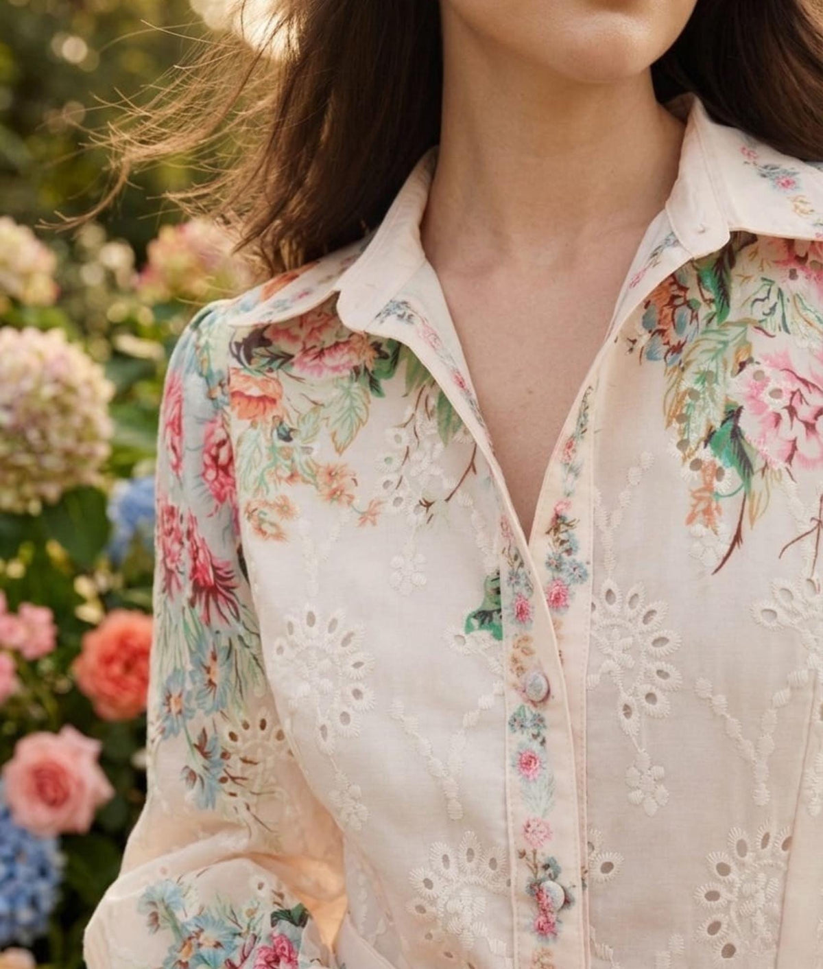 Floral Print Maxi Dress – French Style Button Down, Belted Summer Vacation Outfit