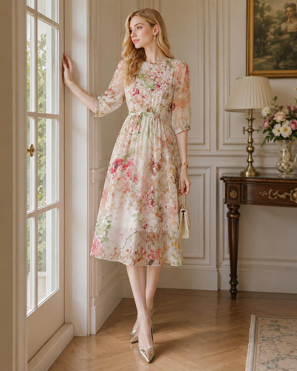 Pink Silk Elegant Dress Korean Chic Luxury Party Evening Festival Casual Summer Women