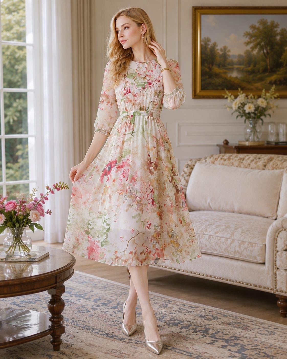 Pink Silk Elegant Dress Korean Chic Luxury Party Evening Festival Casual Summer Women