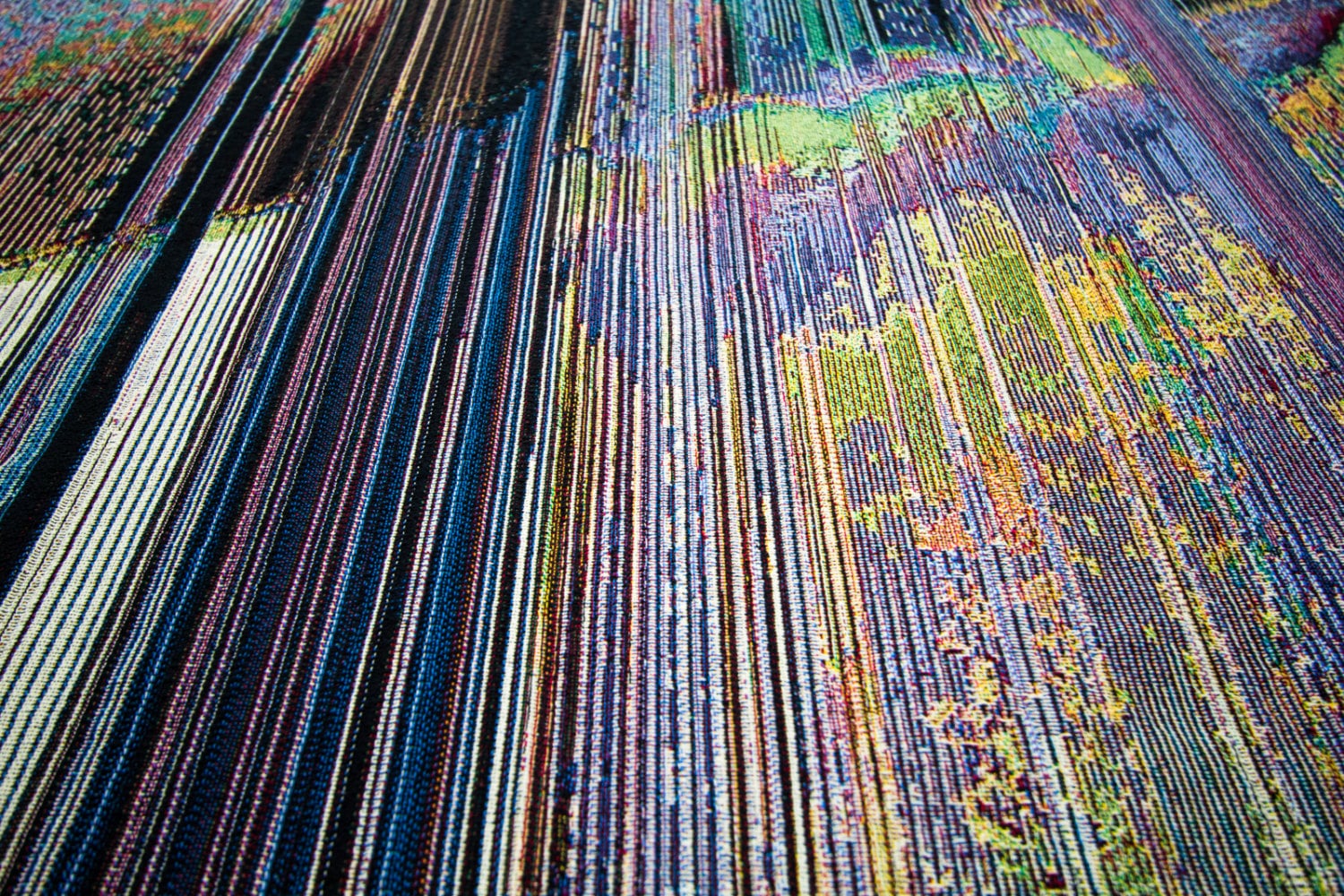 DCP_0212 - Jacquard Woven Throw Blanket by Glitch Textiles - Recycled Cotton - USA Made