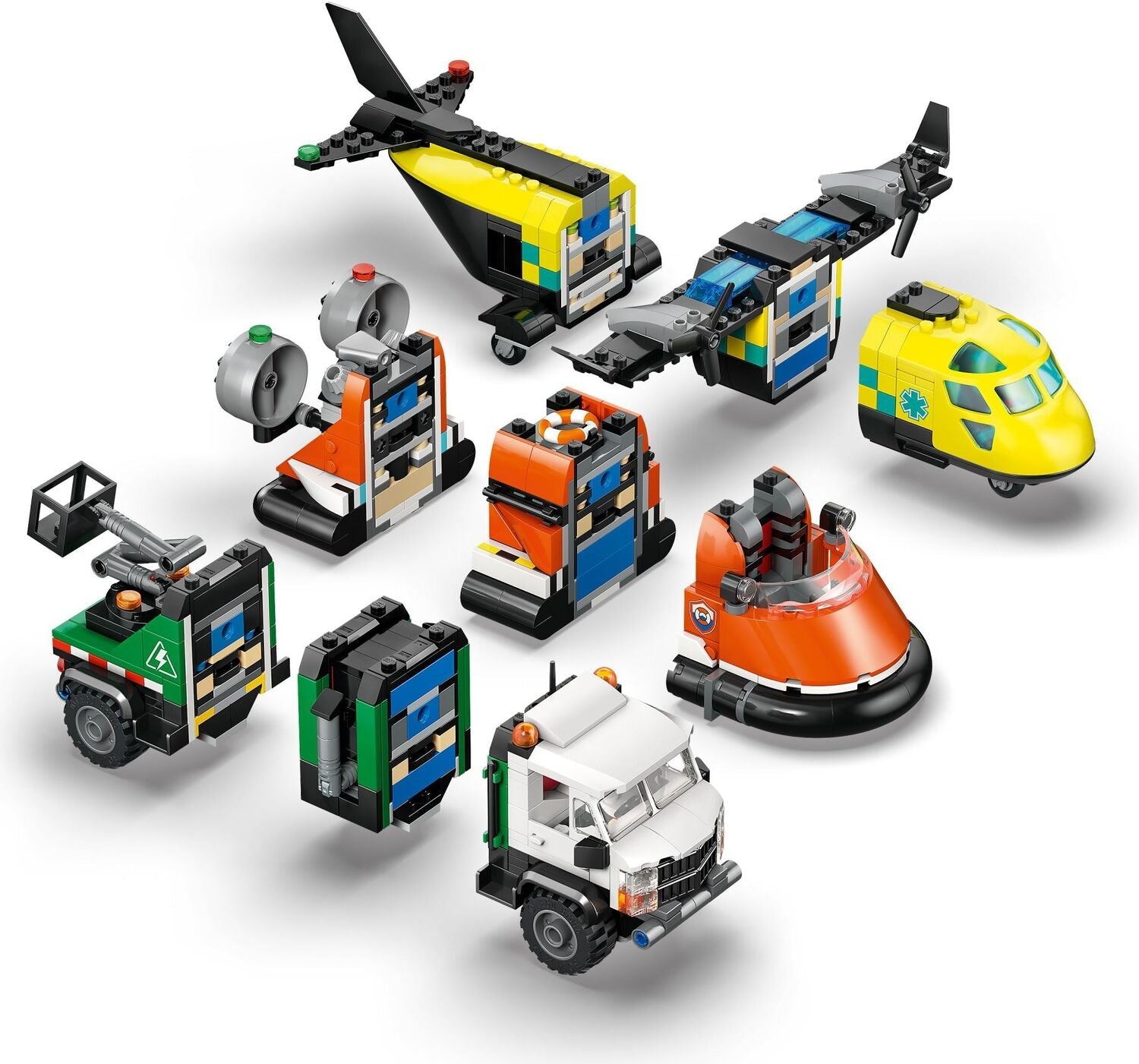 CITY Mix & Match Airplane, Service Truck and Hovercraft Remix