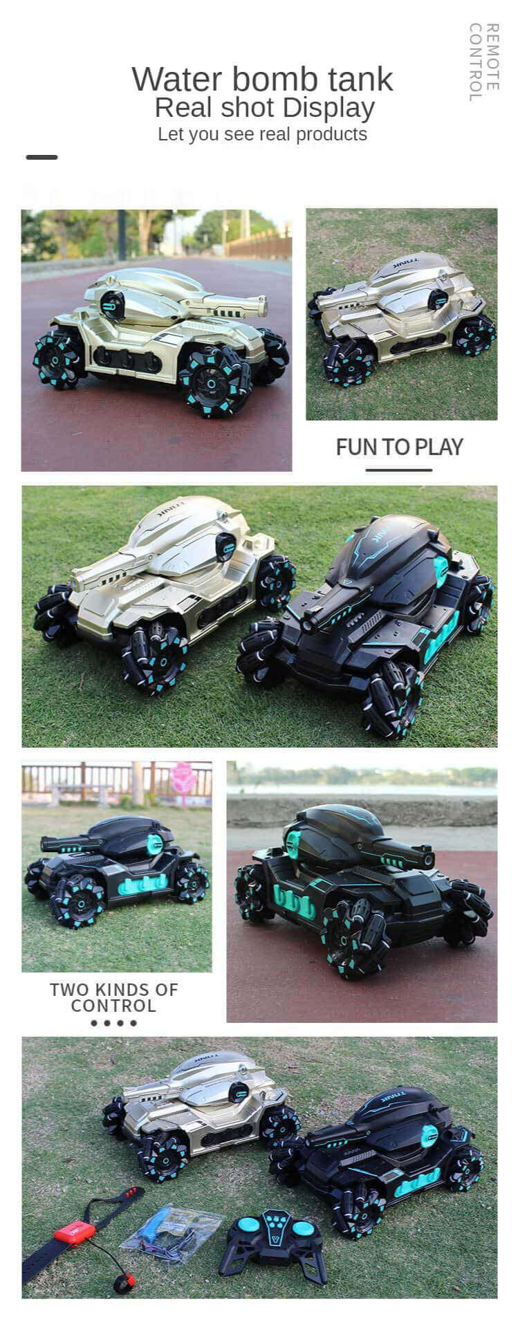 Water Bomb RC Battle Tank with Gesture Control
