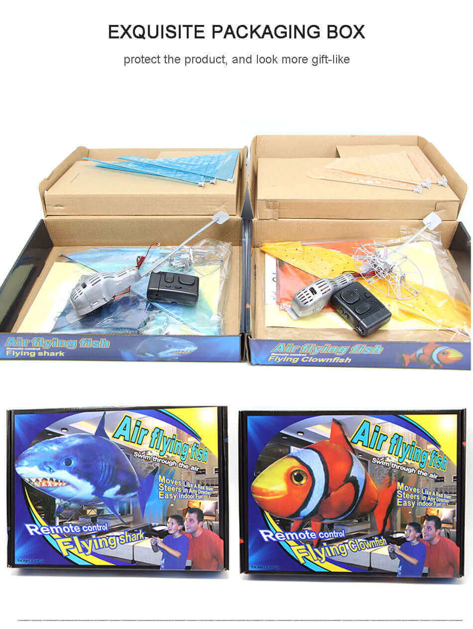 Remote Control Flying Shark Balloon Toy for Indoor Play