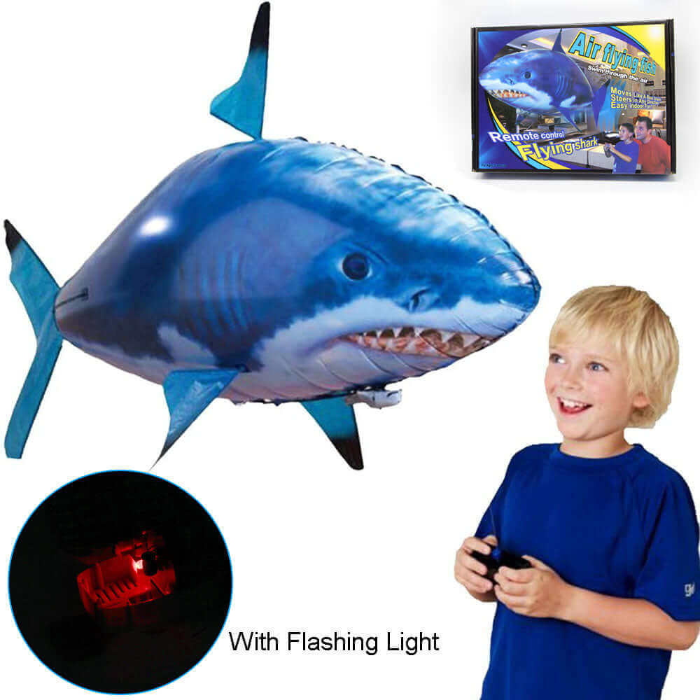 Remote Control Flying Shark Balloon Toy for Indoor Play