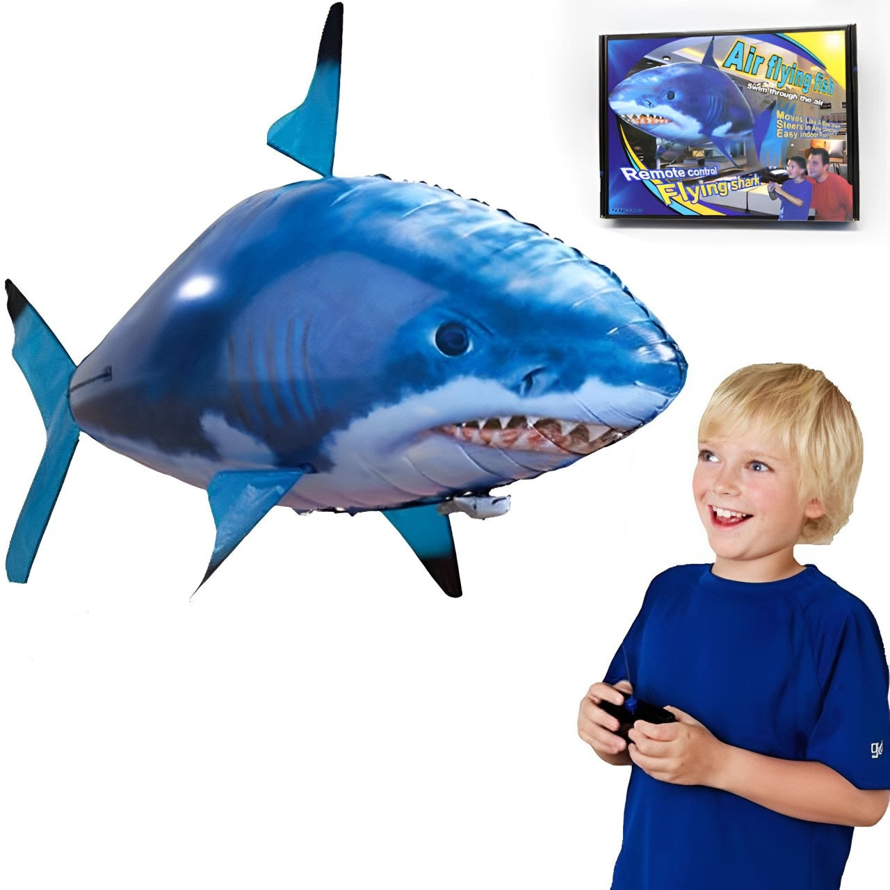 Remote Control Flying Shark Balloon Toy for Indoor Play