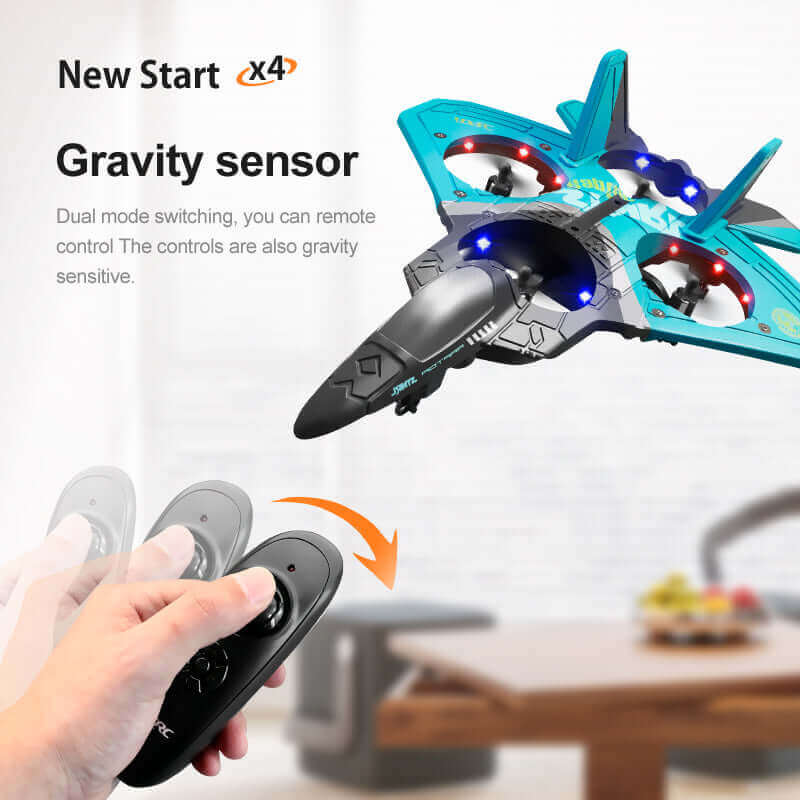 V17 RC Glider Plane with Gravity Sensing and LED Lights