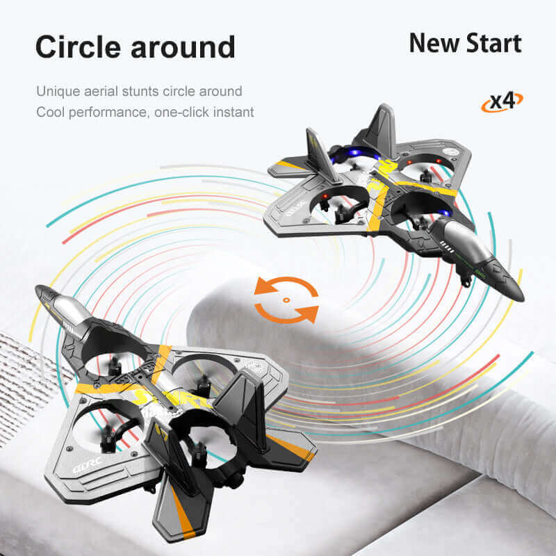 V17 RC Glider Plane with Gravity Sensing and LED Lights