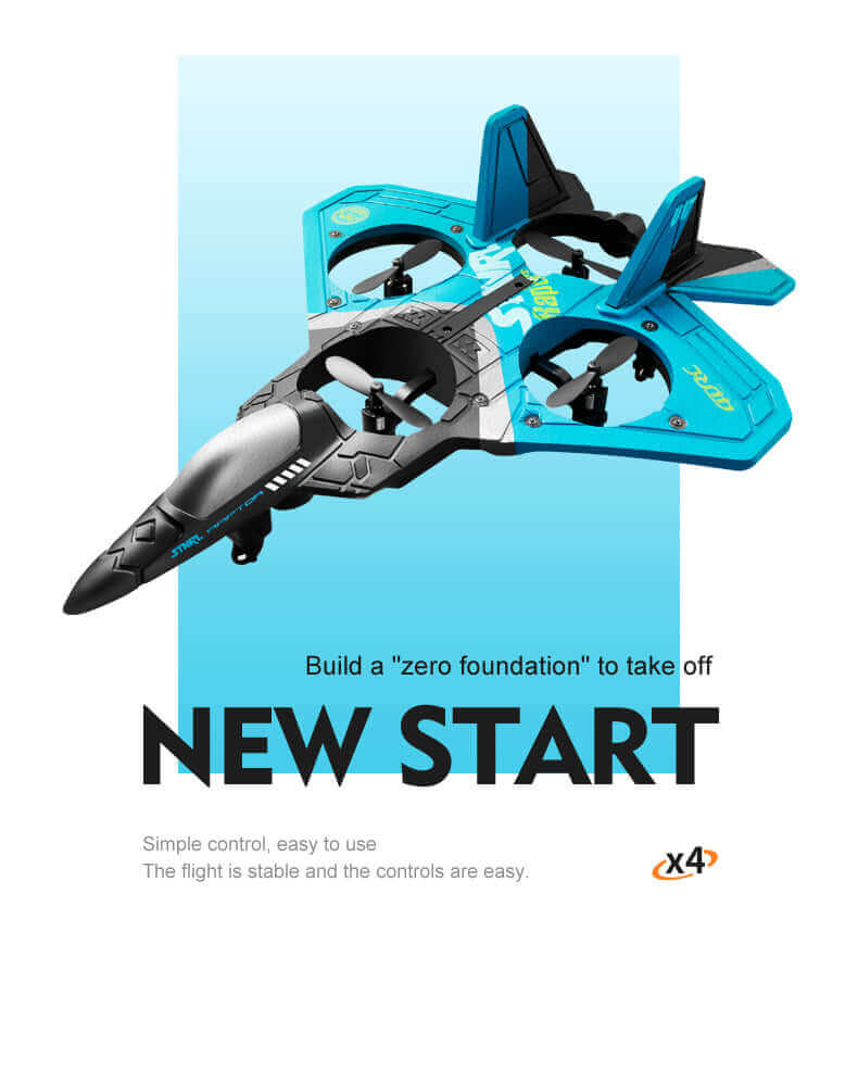 V17 RC Glider Plane with Gravity Sensing and LED Lights