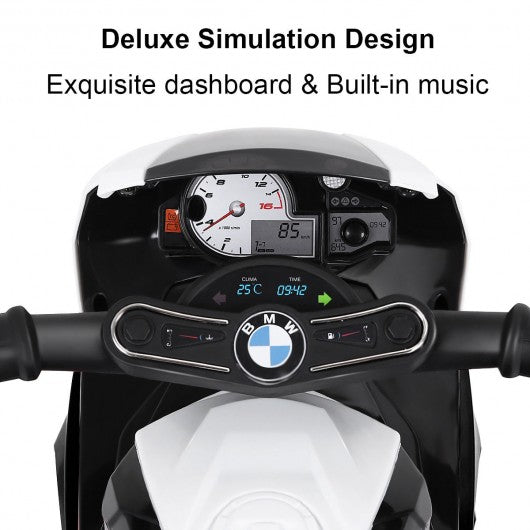 6V Kids 3 Wheels Riding BMW Licensed Electric Motorcycle-Black
