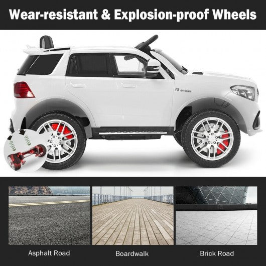 12V Mercedes Benz GLE Licensed Kids Ride On Car -White